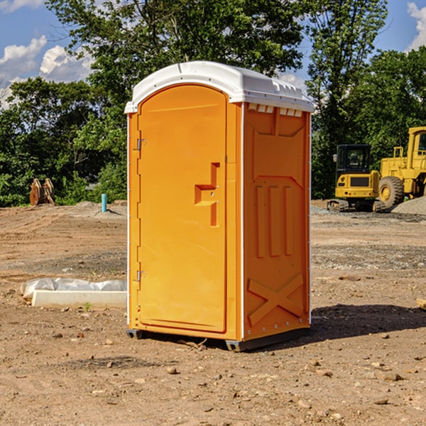 how often are the porta potties cleaned and serviced during a rental period in Stratford